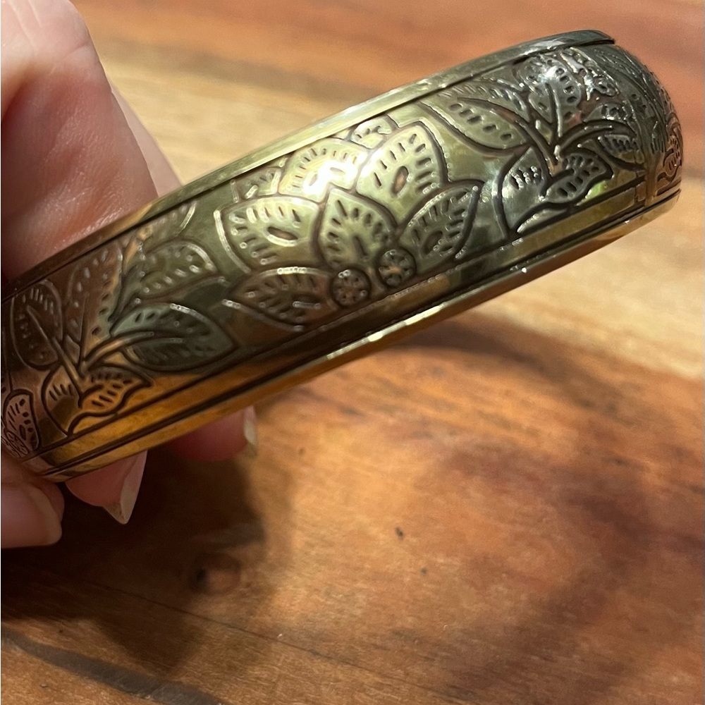 Vintage Brass Bangle Bracelet